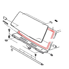 Auto-Frontscheiben-Dichtungsstreifen 56121-60140 für  Land  Hardtop FZJ71 GRJ76 HZJ78 2007-2017