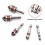 5 Flute Metal M35 Cobalto Conjunto de Brocas Escareadas 82 5 Peças 1/4 Polegadas Haste Sextavada Conjunto Brocas Escareadas 1/4 Polegadas 3/8 3