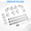 Adjustable Motorcycle Handlebars Handle Bar, Detachable Steering Hangers Handle Bars System for 125cc Scooter Silver 8