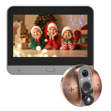 3MP Life Tuya FHD WiFi Door Bell Eye Peephole Camera 5000mAh Batteri PIR Rörelsedetektor IR Magic Digital Viewer