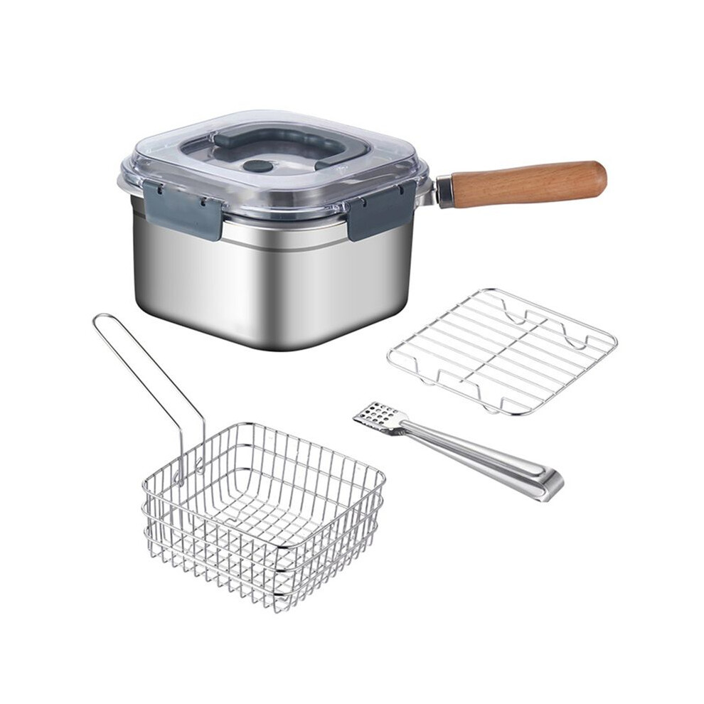 Frying Pan Outdoor Food Storage Box Portable Deep Fryer Steamer Gas Electric Cooking Pot Kitchen Utensils 4713129529746