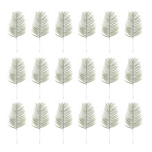 18 Stks Kunstmatige Palmbladeren Planten Faux Palmbladeren Tropische Grote Palmbladeren Groen Plant voor Bladeren Hawaiian Party