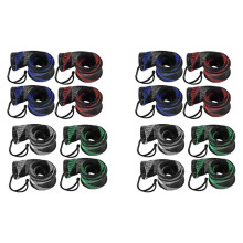 16Pcs Fishing Rod Sleeve Sock,Fishing Rod Cover Scalable Braided Mesh Rod Sleeve Fishing Tools Accessories with Lanyard