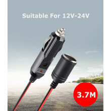 12V 24V 15A Hoch Leistung Auto Feuerzeug Steckdose Stecker Buchse VerläNgerung Kabel Strom Versorgung Kabel mit Sicherung 3.7M