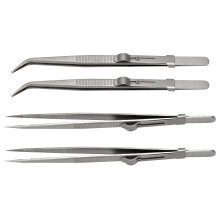4 Pieces Precision Soldering Tweezer ESD Anti-Static Industrial Electronic Tweezers Tool Set for Jewelry Makeing