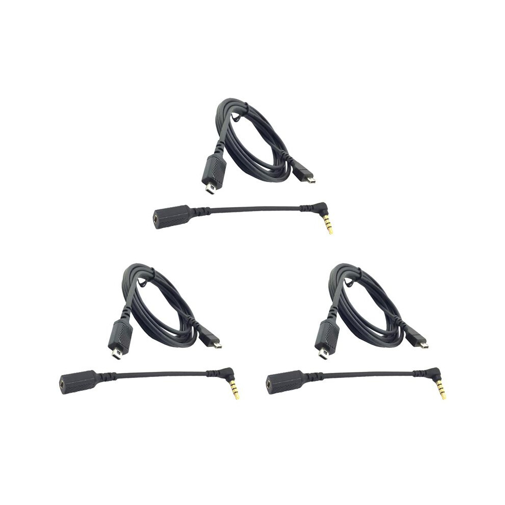 3X For Arctis 3 5 7 9 Xpro Headphone Cable, Replacement Sound Card Audio Cable Black 4713062611911
