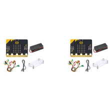 2X BBC Microbit Go Start Kit Micro:Bit BBC Development Board Gör Det Själv Programmerbar Inlärning Med Krokodilklämmor Testledningsset