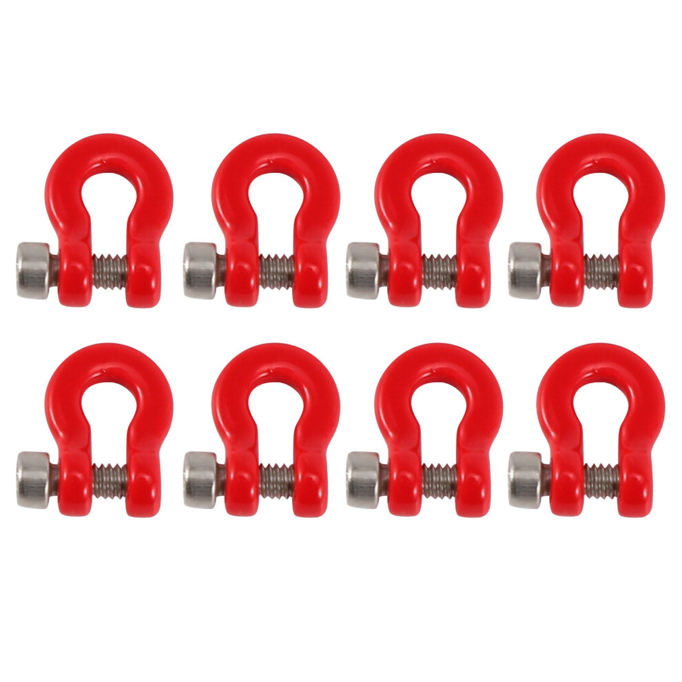 8Pcs Metal Bumper Trailer Hook Tow Shackle Rescue Hook For 1/24 Rc Crawler Car Axial Scx24 Upgrade Parts Accessories 6031807397882