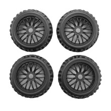 4Pc RC Buggy Wheels and Tyres with Hex 17mm Wheels Rims 1/8 Scale Off-Road Car for 1:8 RC -Road Buggy Car