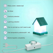 Inline LED Dimmer , Built-in Rotary /OFF and Knob Control Dimmer for Dimmable 3-100W LED/Incandescent White