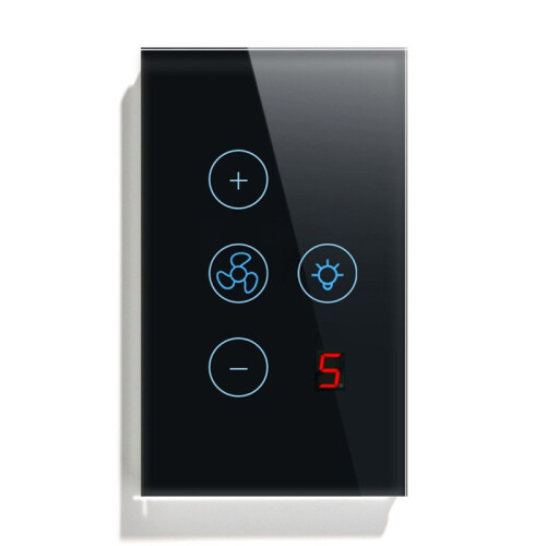 Tuya Zigbee  Fan Light  US Network Connection APP Control Alexa/ Assistant Voice Control Black
