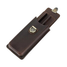 Handmade Genuine-Leather Fountain Pen Case Fountain Pencil Organizer Office School Stationery Supplies 3 Slots