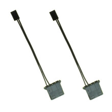 2Pcs IDE To 3 Pin Fan Power Cable D Plug Power To 3 Pin Connector Computer PC Cooling Convertor Cable