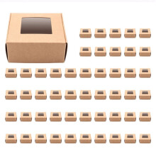 100 Stuks Kraftpapier Doos met Venster Cadeau Verpakkingsdoos Traktatiedoos voor Zelfgemaakte Zeep Traktatie Bakkerij Snoep (Bruin)