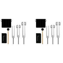2 set Tuning Forks Set-128 Hz, 256 Hz, 512 Hz,Tuning Forks Perfect for Healing,Chakra,Sound Therapy,Keep Body