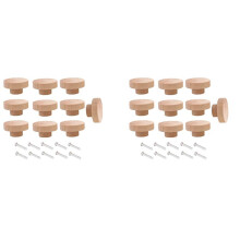 20 Runde Schubladen Knöpfe Aus Unbehandeltem Holz, 50 mm Durchmesser, Möbel Aus Holz, Schrank, Kommode