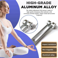 2sets Stemvorken Set-128 Hz, 256 Hz, 512 Hz, Stemvorken Perfect voor Genezing, Chakra, Geluidstherapie, Lichaam, Geest en Ziel Behouden