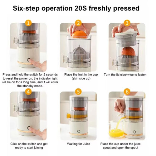 Presse-Agrumes Électrique Rechargeable pour Orange, Citron, Citron Vert, Pamplemousse 2