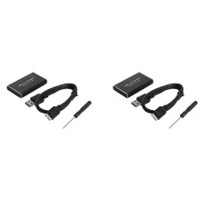 2X MSATA para USB 3.0 SSD Gabinete Disco Rígido Externo Caixa de Armazenamento Adaptador para 30X50mm 30X30mm MSATA SSD