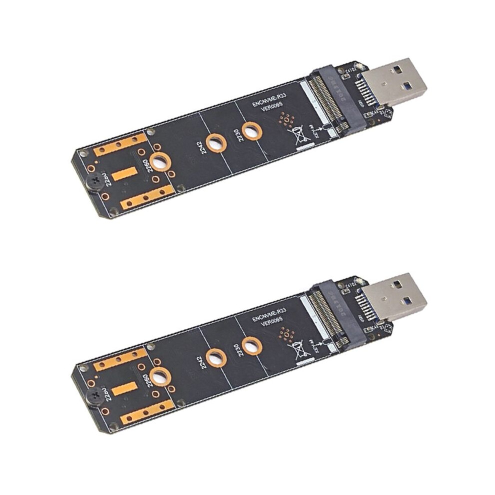2X M.2 Nvme Ssd To Usb3.2 Gen2 10Gbps Adapter M.2 Nvme Ssd Adapter For 2230 2242 2260 2280 Nvme M.2 Ssd Rtl9210b 4712312429597