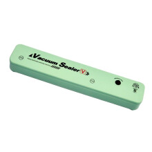 Food Bag Vacuum Sealer Plastic Seal Fresh-Keeping Sealer Small Household Food Packaging Green EU Plug