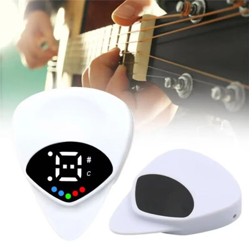 2 i 1 Gitarrtuner och Gitarrval, LED-Skärm Digital Gitarrplockning, Funktionell Folkgitarr Ukulele-Tuner Gitarrpresenter 1
