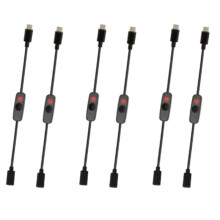 Power USB Type C with Indicator Light Male to Female USB-C Extension Cable for Raspberry Pi 4B 6 Pcs
