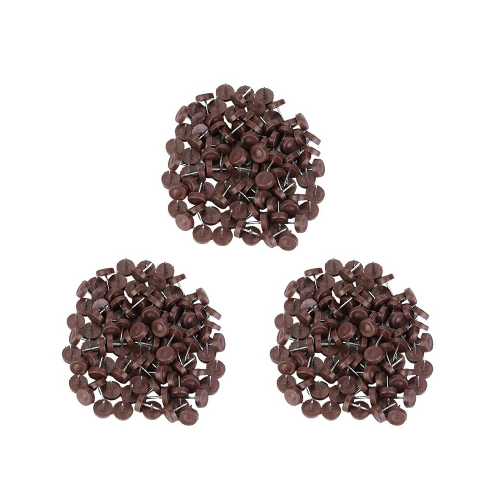 300 Pcs Chair Table Furniture Leg Bottom Feet Plastic Pads Glides Skid Nail Wood Floor Furniture Protector Noise Killer 4714089231786