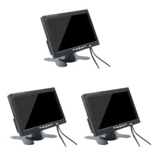 3X TV 7 Inch HD Monitor 800X480 Draagbare Auto Lcd-Schermen op DVD/CMMB Twee Ingang voor Personenauto's Vrachtwagens