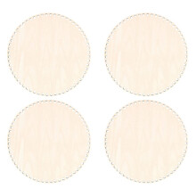 4pcs 30cm Natural Wooden Basket Bottom with Hole, Circle Blank Wood Base for DIY Knitting Crochet Bag Bottom Shaper