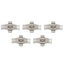 5X Double Push Button Butterfly Clasp Buckle Silver for 21mm Watch Band Strap