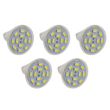 5X 6W GU4(MR11) LED Spotlight MR11 12 SMD 5730 570 Lm 12V, White