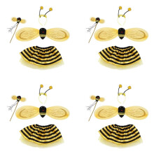 16 Peças Bumble Bee Honey Meninas Crianças Estilo Fantasia de Halloween Estilo de Festa