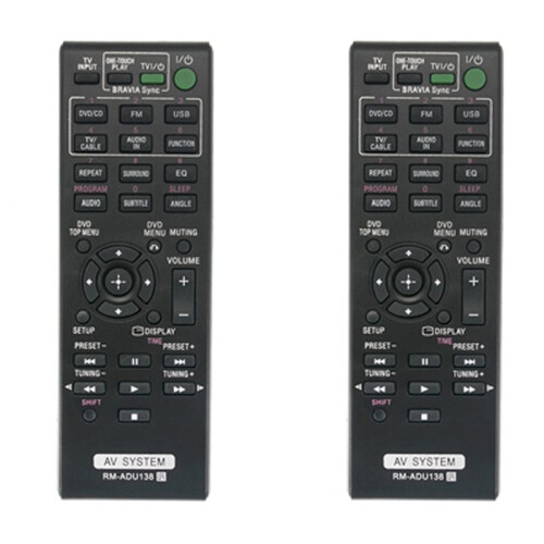 2X RM-ADU138 Replace Remote Control Fit for  AV System DAV-TZ145 HBD-TZ140 HBD-TZ145