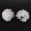 90 Pcs Carnations  Artificial Flower Silk Spherical Heads Wedding Decor White 8
