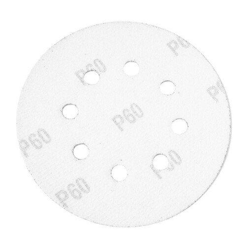 100Pcs 5 Inch 125mm Round Sandpaper Eight Hole Disk Sand Sheets Grit 40/60/80/120/240 Hook and Loop Sanding Disc Polish 1