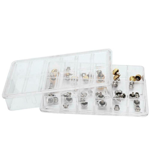 240PCS Watch Crowns Watch Waterproof Replacement Assorted Repair Tools with Box 2