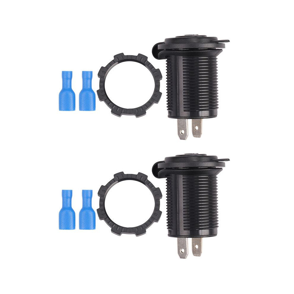 2X Waterproof 12V Car Cigarette Lighter Socket Usb Charger Power Adapter Outlet Sm 6032823093765