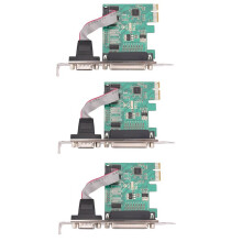 3X Porta Seriale RS232 -232 COM E Porta Stampante DB25 Porta Parallela LPT A PCI-E Scheda Adattatore PCI Express Chip WCH382L