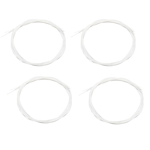 16Pcs/Set White Durable Nylon Ukulele Strings Replacement Part for 21 Inch 23 Inch 26 Inch Stringed Instrument