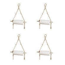 4X Nordisch Wand Behang Holz Stab Schlaf Zimmer Wohnen Zimmer Schmuck Von Hand zu Flechten Wohnen Kultur zu Tragen