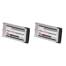 2X Carte Express USB 3.0 Haute Vitesse Double 2 Carte Express 34 mm Adaptateur de Convertisseur PCMCIA pour Ordinateur Portable