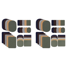 60 Pezzi Toppe Ferro Su Tessuto Toppe per Riparazione Tessuto Kit Toppe per Riparazione Abbigliamento Nel Twill per Giacca, 5 Colori