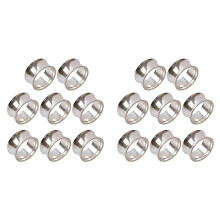 16 Pieces of Zinc Alloy Beaded Napkin Ring Delicate Napkin Buckle (Silver)