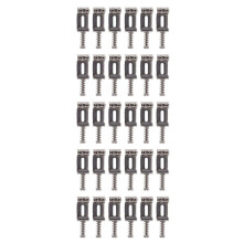 30X Guitar Bridge Saddles Roller Tremolo for Strat Stratocaster Tele Telecaster Electric Guitar Silver