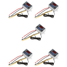 5X Controlador de Temperatura de LED Digital 220V 10A Controle de Termostato com Controlador de IncubaçãO de Display Digital de Interruptor