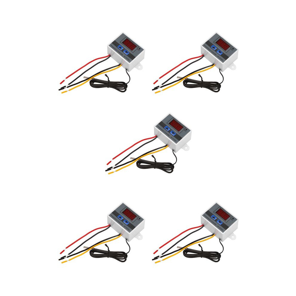 5X 220V Digital Led Temperature Controller 10A Thermostat Control With Digital Display Incubation Controller 6032823004419
