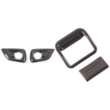 2 Set Car Accessories: 1 Set Car Front Fog Light Decorative Frame Cover & 1 Set Car Glove Box Handle Bowl Cover