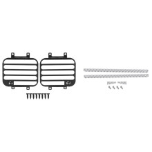 Front Lamp Guards Cover Guard Grille with Rear and Side Metal Skid Plate for MN D90 D99S MN99S 1/12 RC Car