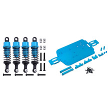 2 Set RC Car Part: 1 Set Aluminum  & 1 Set Metal Bottom Plate with Accessories